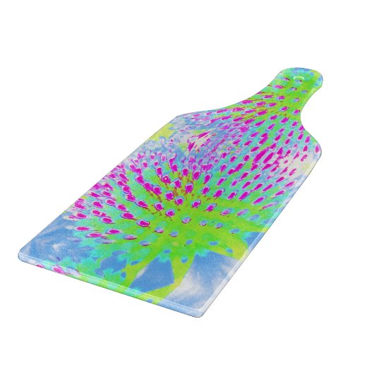 Kalksteengroen en Paarse Abstracte-klonventilator Snijplank (Hoek)