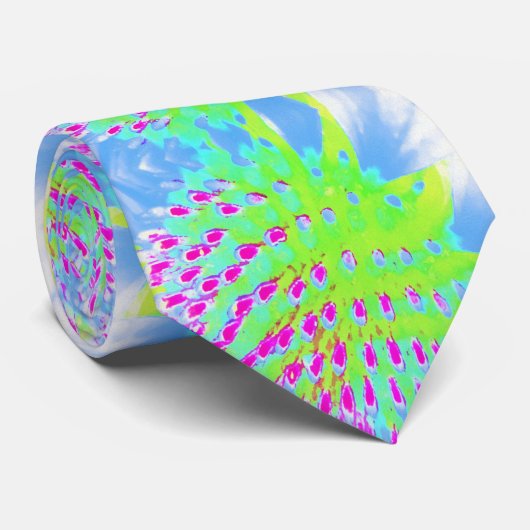 Kalksteengroen en Paarse Abstracte-klonventilator Stropdas (Opgerold)
