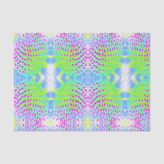 Kalksteengroen en Paarse Abstracte-klonventilator Tissuepapier (Voorkant)