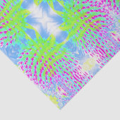 Kalksteengroen en Paarse Abstracte-klonventilator Tissuepapier (Detail)