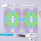 Kalksteengroen en Paarse Abstracte-klonventilator Tissuepapier (Craft)