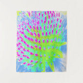 Kalksteengroen en Paarse Abstracte-klonventilator Wandkleed (Voorkant)