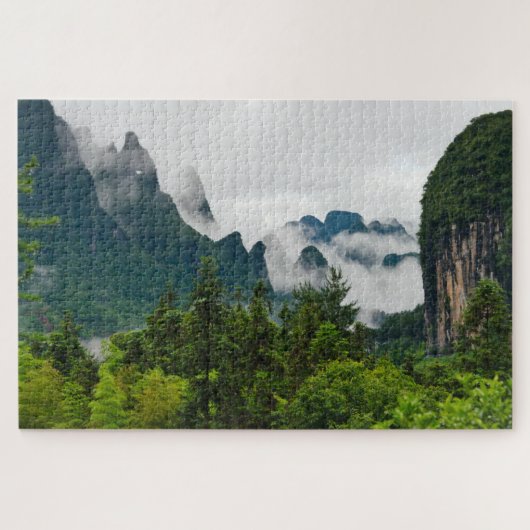 Kalksteenheuvels | Yangshuo, Guangxi, China Legpuzzel (Horizontaal)
