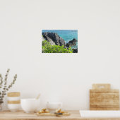 Kalkstenen kliffen bij Hoefijzer Bay, Bermuda Poster (Keuken)