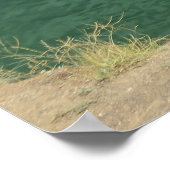 Kalkstenen kliffen en smaragdgroene wateren poster (Hoek)