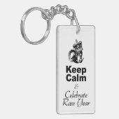 Kalktemelebrate Ram Jaar Monogram 2side KC Sleutelhanger (Voorkant Links)