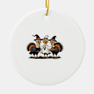 Kalkuun Halloween Boo, Thanksgiving Kalkuun, Griez Keramisch Ornament