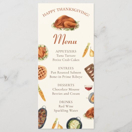 Kalkuun Thanksgiving Dinner Menu (Voorkant)