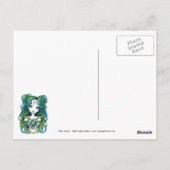 "Kallan" Green Lotus Water Angel Briefkaart (Achterkant)