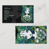 "Kallan" Green Lotus Water Angel Visitekaartjes (Voorkant / Achterkant)