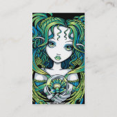 "Kallan" Green Lotus Water Angel Visitekaartjes (Achterkant)