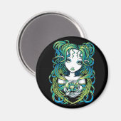 "Kallan" Groene Lotus Water Engel Magneet (Voorkant / Achterkant)