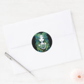 "Kallan" Groene Lotus Water Engel Sticker (Envelop)