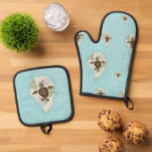 Kallie de Zee schildpad Ovenwant & Pannenlap Set (Top down)