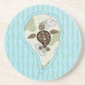 Kallie het Zee Schildpad Onderzetter (Voorkant)