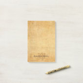 Kalligrafeerde Elegant Monogram Sjabloon  Post-it® Notes (Op bureau)