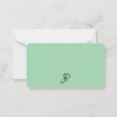 Kalligrafeerde Monogram Elegante Kleuren Sjabloon (Achterkant)