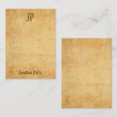 Kalligrafeerde Monogram Nostalgie Sjabloon (Voorkant / Achterkant)