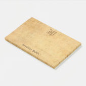 Kalligrafeerde Monogram  Sjabloon Elegant Post-it® Notes (Schuin)