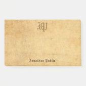 Kalligrafeerde Monogram Sjabloon Elegant Post-it® Notes (Voorkant)