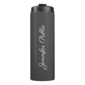 Kalligrafeerde naam Elegant Modern Beste Top Sjabl Thermosbeker (Voorkant)