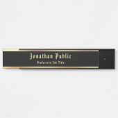 Kalligrafeerde zwart goud klassieke nostalgische l deurbordje (Voorkant)