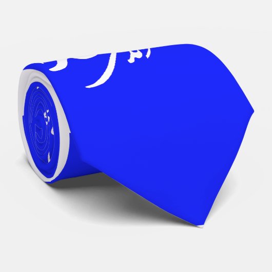 kalligrafiblauw stropdas (Opgerold)