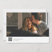 Kalligrafie 2 Foto QR Code Engagement Party Kaart (Achterkant)