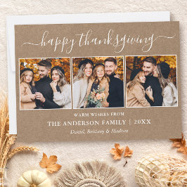 Kalligrafie 3 Foto Kraft Thanksgiving Feestdagenkaart
