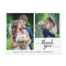 Kalligrafie 3 foto's bruiloft Dank u