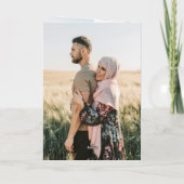 Kalligrafie 6 Foto Gelukkige Verjaardag Folie Wenskaart (Achterkant)