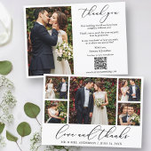 Kalligrafie 6 Foto Liefde Bedankt QR Code Bruiloft