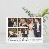 Kalligrafie 6 Foto's Liefde Bedankt QR Code Bruilo (Staand voorkant)