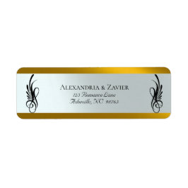 Kalligrafie adreslabels - Goud Etiket