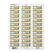 Kalligrafie adreslabels - Goud Etiket (Full Sheet)