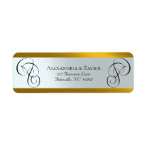 Kalligrafie adreslabels - Goud