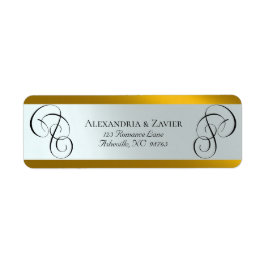 Kalligrafie adreslabels - Goud Etiket