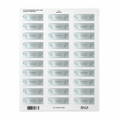Kalligrafie adreslabels voor scrollen - Zilver Etiket (Full Sheet)