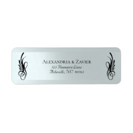 Kalligrafie adreslabels - Zilver Etiket