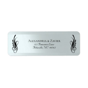Kalligrafie adreslabels - Zilver Etiket