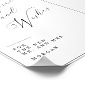 Kalligrafie Advies en Wensen Trouwtafel Teken Poster (Hoek)