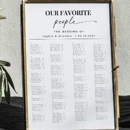 Kalligrafie Alfabetische bruiloft zitgrafiek Poster