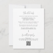 Kalligrafie allen in één QR-code huwelijksuitnodig Kaart (Achterkant)