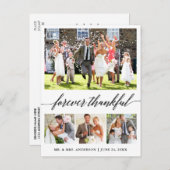 Kalligrafie Altijd Dankbaar 4 Foto Bedankt Briefkaart (Voorkant / Achterkant)