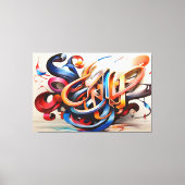 Kalligrafie Art Design Canvas Afdruk (Voorkant)