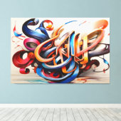 Kalligrafie Art Design Canvas Afdruk (Insitu (Houten vloer))