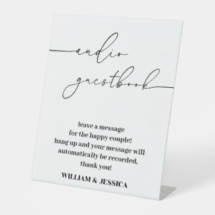 Kalligrafie Audio Gastenboek  Telefoon Gastenboek  Reclamebord Met Voetstuk