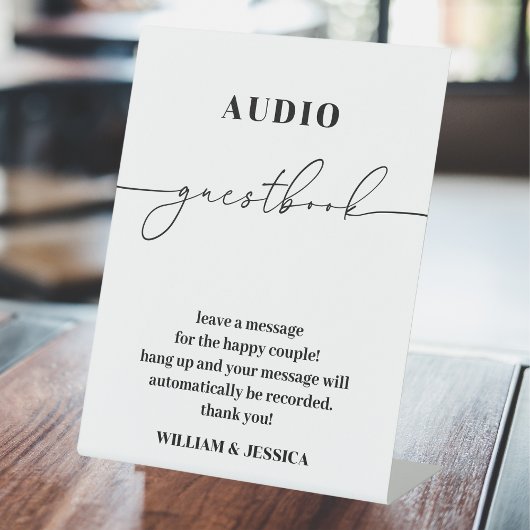 Kalligrafie Audio Gastenboek| Telefoon Gastenboek Reclamebord Met Voetstuk