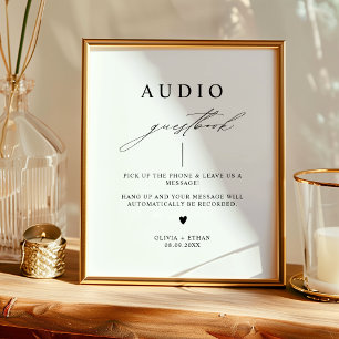 Kalligrafie Audio Gastenboek Trouwbord Poster