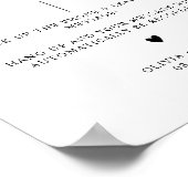 Kalligrafie Audio Gastenboek Trouwbord Poster (Hoek)